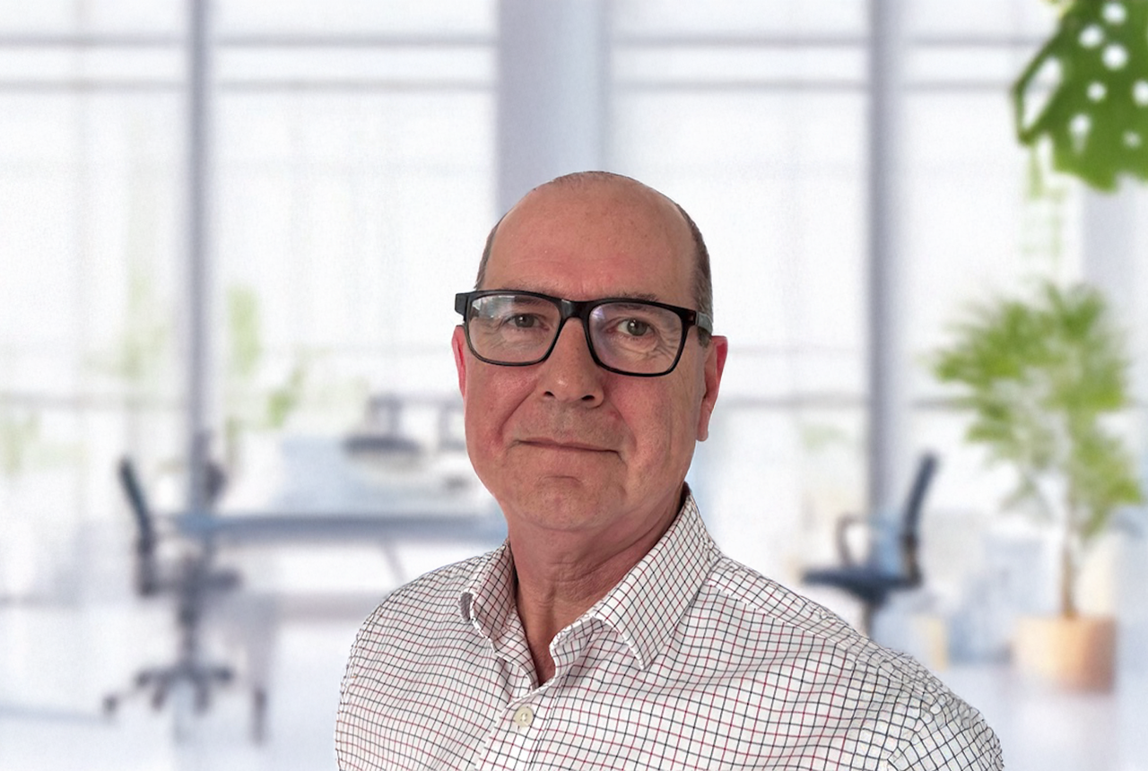 a man in shirt in an office