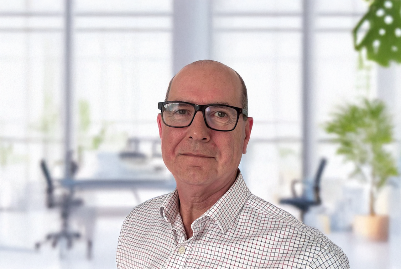 a man in shirt in an office