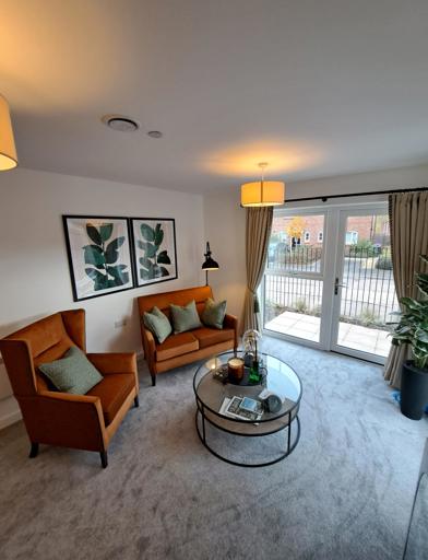 Image of Sandstone Court show home bedroom living room