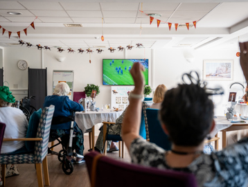Residents at Rohan Gardens celebrating at event