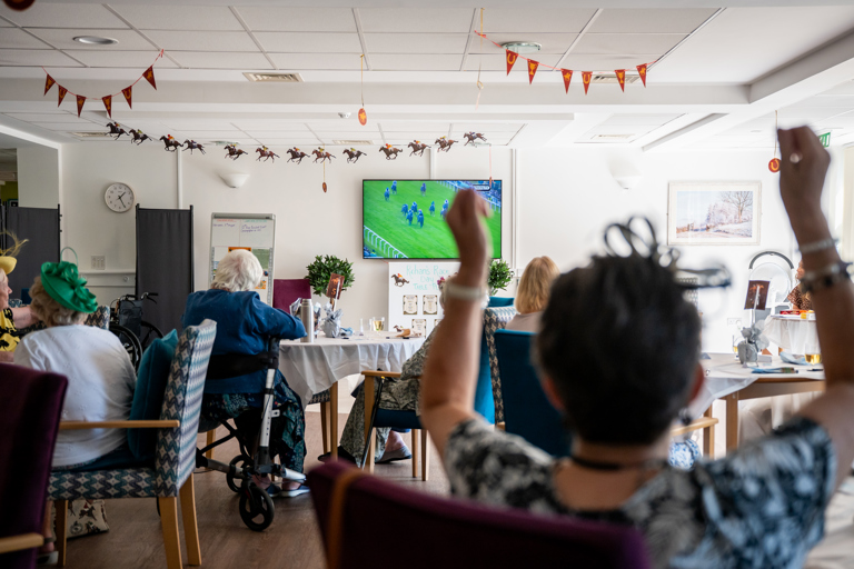 Residents at Rohan Gardens celebrating at event