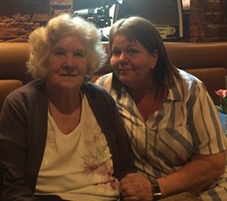 Loraine with her mother