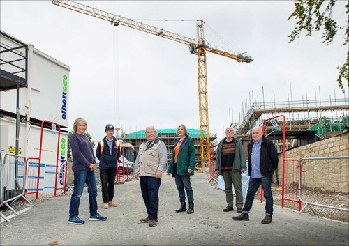 Shirley Brown – Chair of Bentham News Editorial committee, Mike Burridge - Engie Project Manager, Keith Hartley – Chair of Bentham Extra Care Group, Alison and David Clough - Extra Care Group members and Gerald Townson - Bentham Community Rail Partnership.