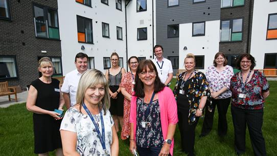 Housing 21 Staff At Newton House Opening