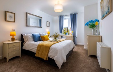 Bedroom at the Poppy Meadows show apartment