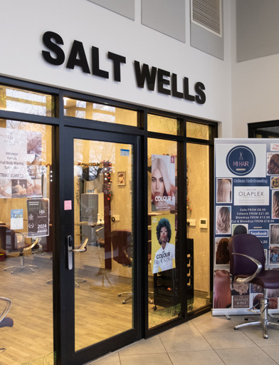 A photo outside of the salon at Lime Gardens 