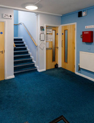 Modern and recently decorated hallspace 