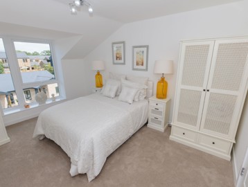 Show apartment bedroom at Bowland View