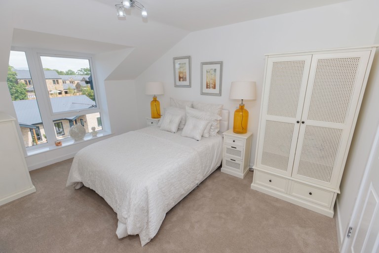 Show apartment bedroom at Bowland View