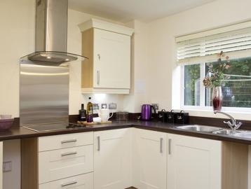 Kitchen inside an apartment of the show home