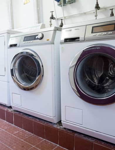 Communal laundry room