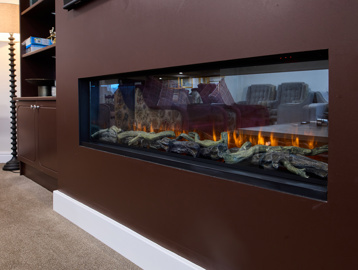 A fireplace