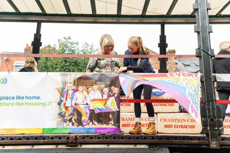 Decorating the pride float 2026