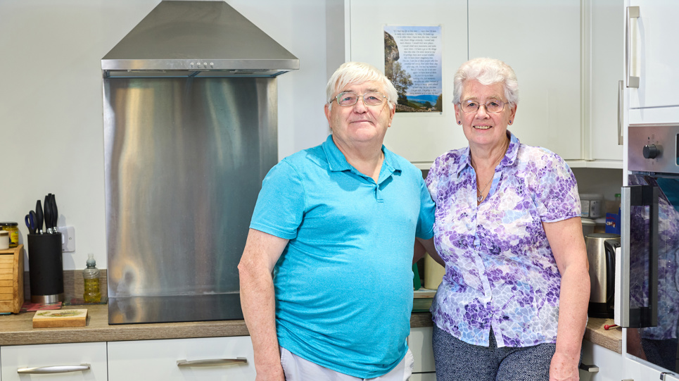 Extra Care couple Dave and Sue in their Shared Ownership apartment