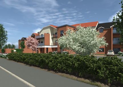 CGI of Stalham Extra Care scheme