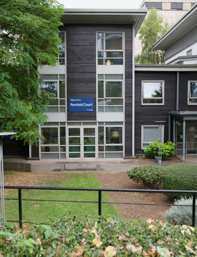 An exterior shot of Penfold Court in London showing the entrance to the scheme 
