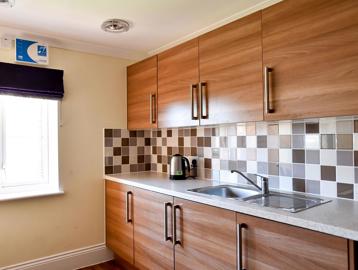 Close up of the communal kitchen area