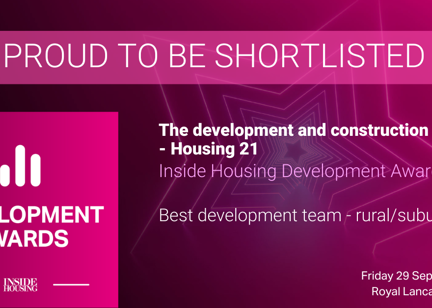 Digital advertising image for the Inside Housing Development Awards 2023