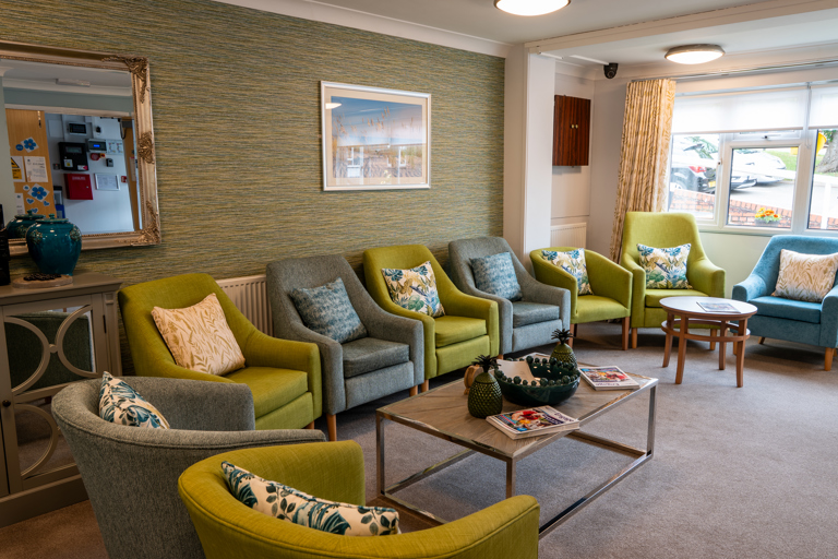 Recently decorated communal lounge 