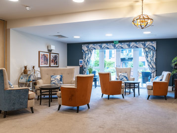 The communal lounge at Monaveen