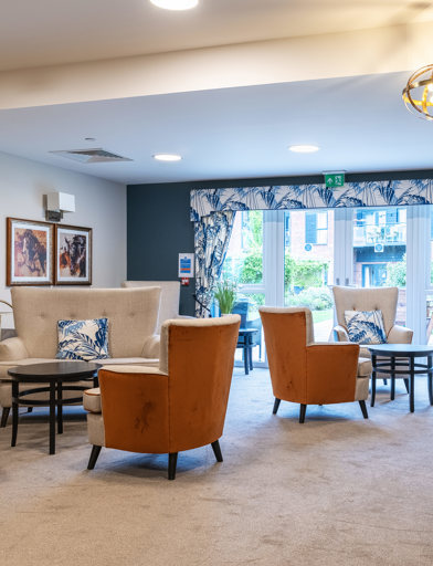 The communal lounge at Monaveen 