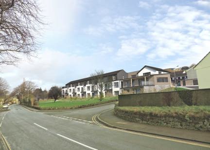 CGI artists impression of the exterior of Lowarth Morbies