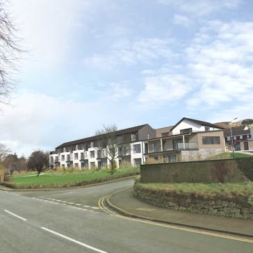 CGI artists impression of the exterior of Lowarth Morbies