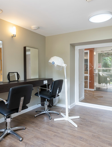a hair salon  