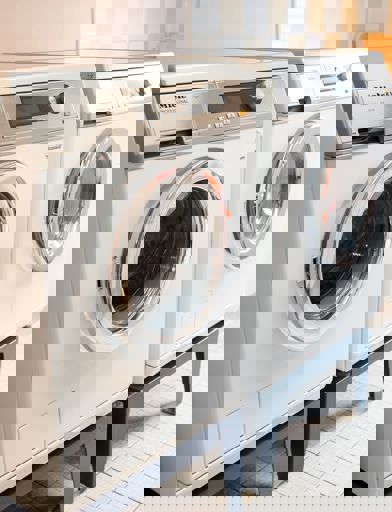 Small laundry room for residents to use