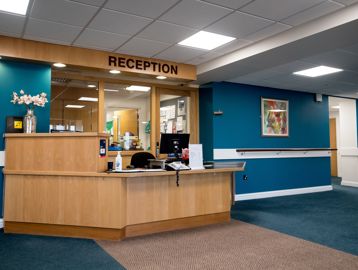 Large reception area inside the scheme