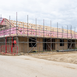 Construction building of Michaelmas Court an Extra Care development by Housing 21