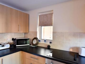 Kitchen area inside a resident's apartment