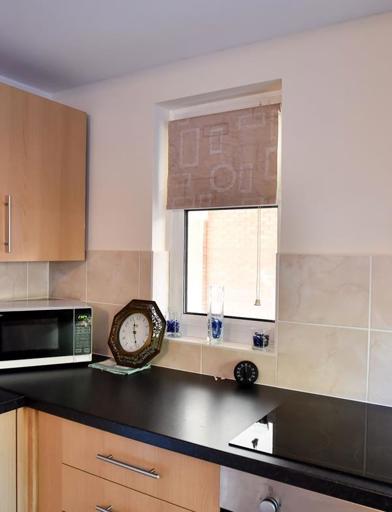 Kitchen area inside a resident's apartment 