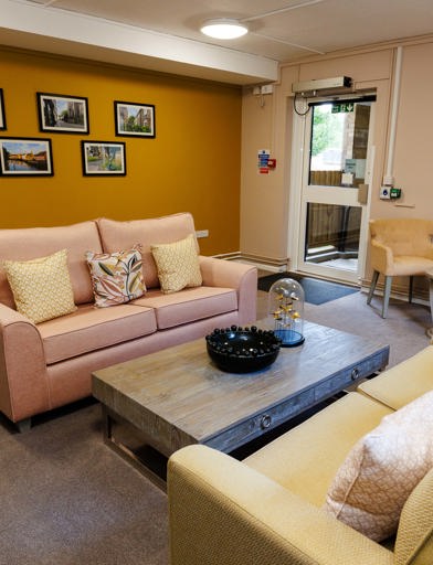 Two sofas in a modern sitting area 