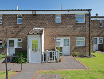 Front entrance to residents home with small garden