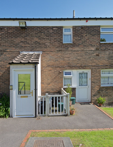 Front entrance to residents home with small garden