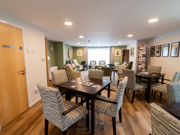 Tidy and clean communal dining area