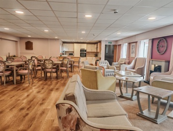 A lounge and dinning area for communal use