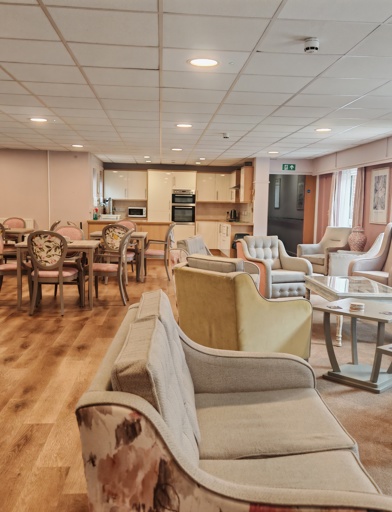 A lounge and dinning area for communal use 
