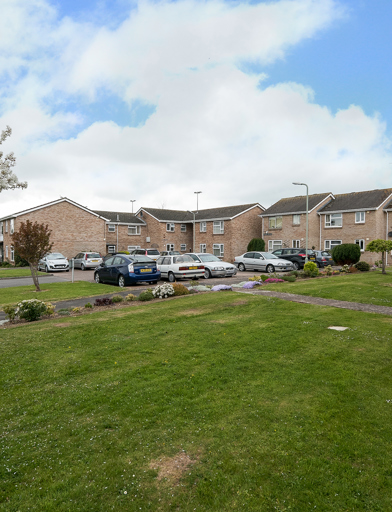 Communal parking area to the front of the scheme 