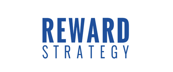 Blue and white logo for the reward strategy