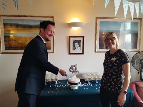 Pictured: Stephen Morgan, MP (left) Jen Davis-Dean, Head of Retirement Living South (right)