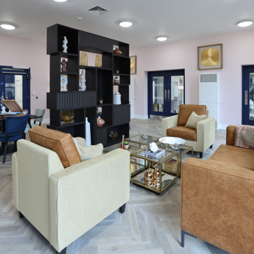 Communal lounge at Minterne Apartments