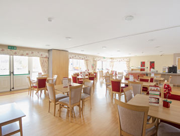 Dining room in the communal cafe/ bistro