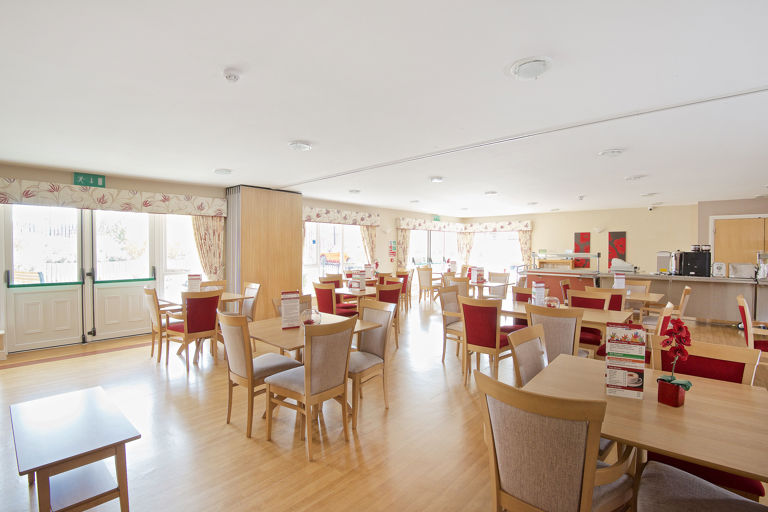 Dining room in the communal cafe/ bistro