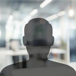 The silhouette of a man