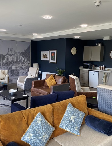 A photo of the residents' lounge at Castlestead View 