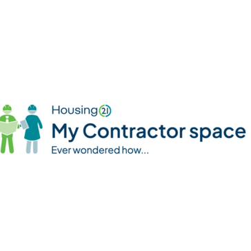 logo of a male and female construction worker