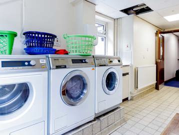 Communal laundry room