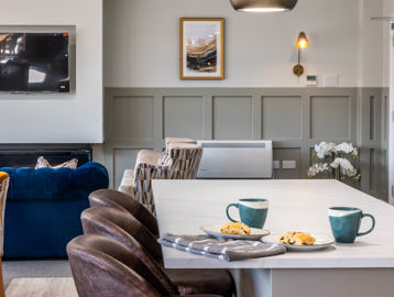 Communal kitchen-diner area for residents to cook, sit and enjoy